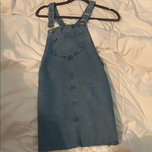 Denim overall dress